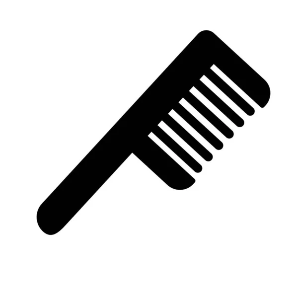 Ikona Grzebienia Sylwetki Zestaw Włosów Wektor Edytowalny — Wektor stockowy