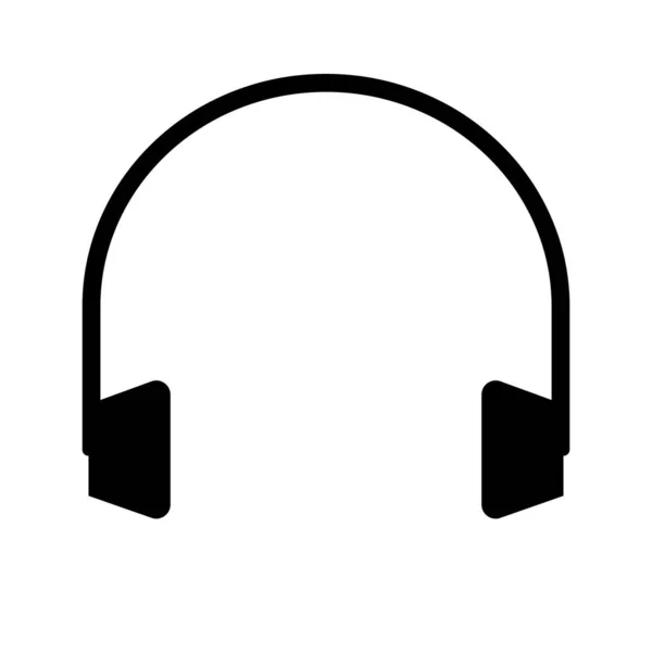 Απλό Εικονίδιο Ακουστικών Ακούγοντας Παίχτης Επεξεργάσιμο Διάνυσμα — Διανυσματικό Αρχείο