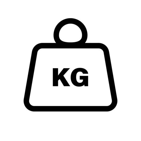 简单的Kg图标 重量图标 可编辑矢量 — 图库矢量图片