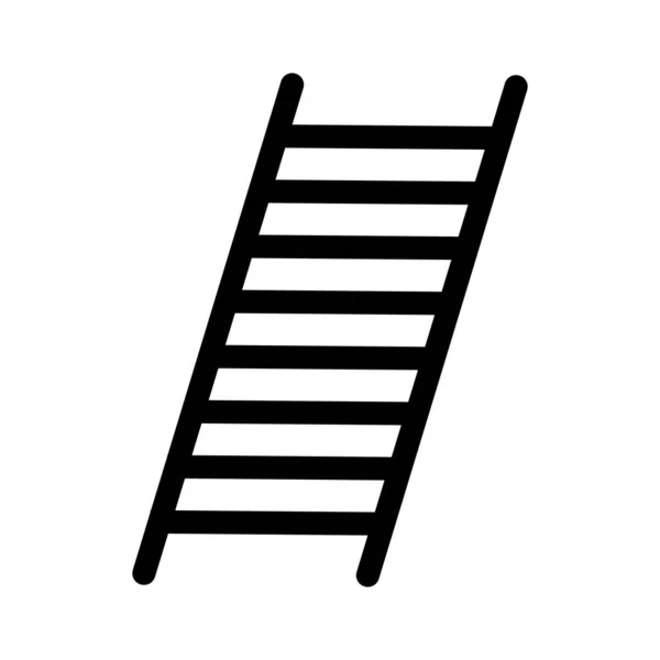 Icono Escalera Subiendo Escalera Vector Editable — Vector de stock