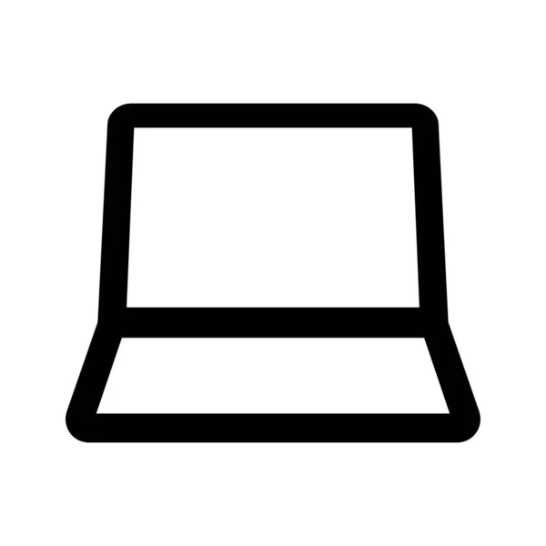 Laptop Frame Symbol Computer Editierbarer Vektor — Stockvektor