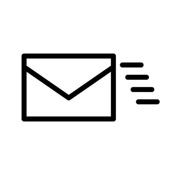 Ícone Envio Mail Boletim Vetor Editável — Vetor de Stock