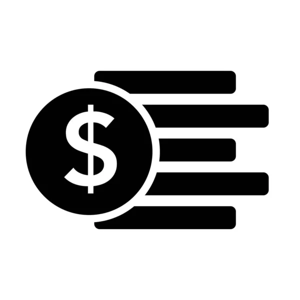 Stapelweise Dollarmünzen Ersparnisse Und Investitionen Editierbare Vektoren — Stockvektor
