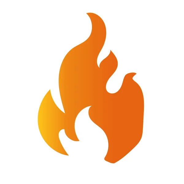 Icono Fuego Con Gradiente Vector Editable — Archivo Imágenes Vectoriales