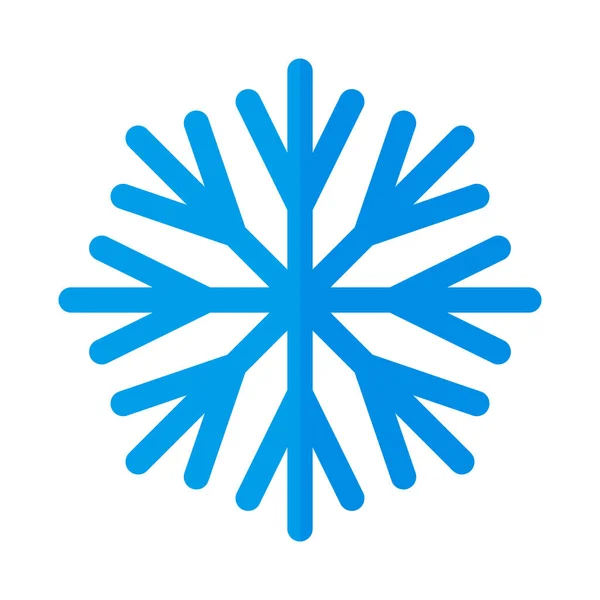 Blå Snöflingsikon Vinter Redigerbar Vektor — Stock vektor