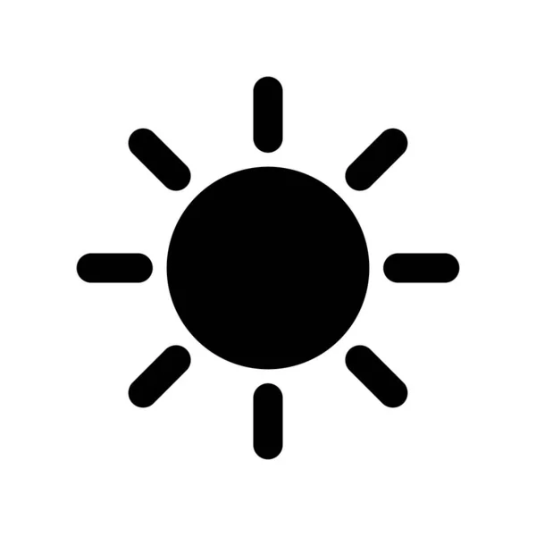 太阳轮廓图标 暖暖的可编辑矢量 — 图库矢量图片