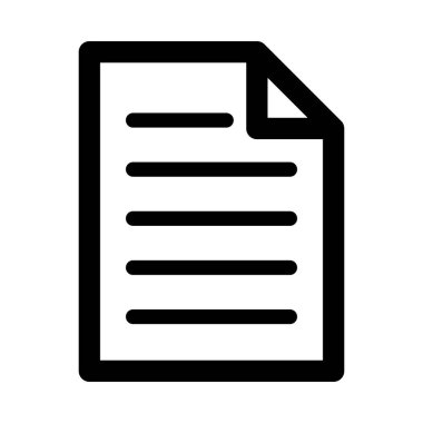 Not simgesi. Belge. Dosya verileri. Düzenlenebilir vektör.