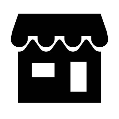 Siluet simgesini sakla. Perakende işi. Düzenlenebilir vektör.