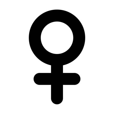 Dişi siluet simgesi. Kadın işareti. Düzenlenebilir vektör.