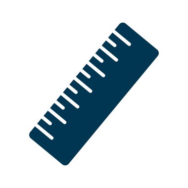 Cetvel veya siluet simgesini ölç. Düzenlenebilir vektör.