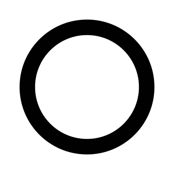 Kreis Silhouette Symbol Kreisrunde Editierbarer Vektor — Stockvektor