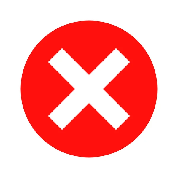 Ακύρωση Εικονιδίου Σταυρού Κουμπιού Επεξεργάσιμο Διάνυσμα — Διανυσματικό Αρχείο