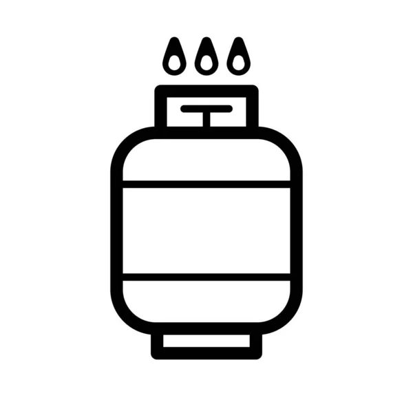 Einfaches Gasflaschen Symbol Propangasbehälter Und Gas Editierbarer Vektor — Stockvektor