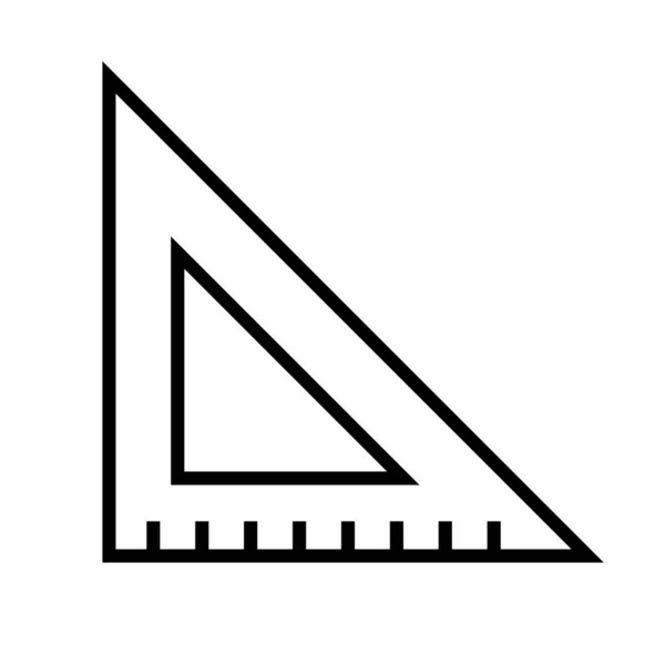 単純な三角形の定規のアイコン 編集可能なベクトル — ストックベクタ