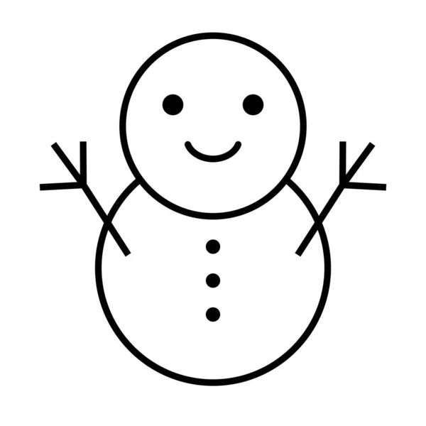 Stock vector Simple snowman icon. Winter symbol. Editable vector.