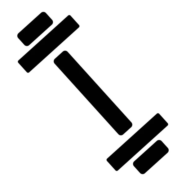 Значок Силуэта Гантели Тренировка Мышц Редактируемый Вектор — стоковый вектор