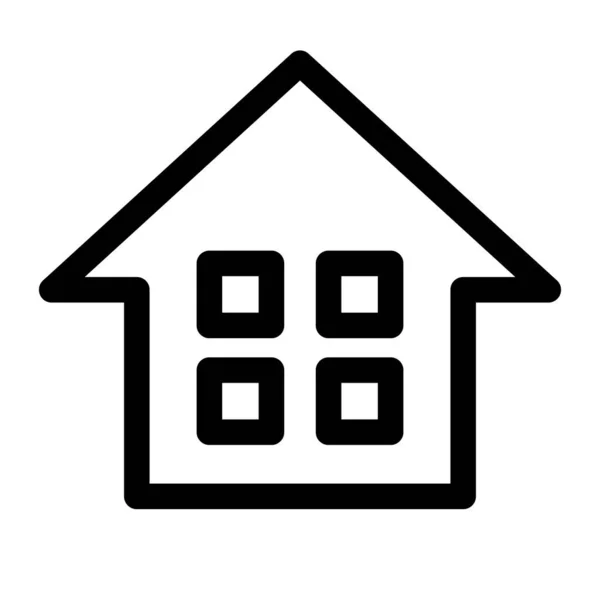 1つの家のアイコン 家庭用 編集可能なベクトル — ストックベクタ