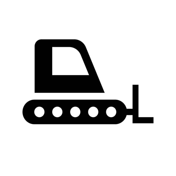 stock vector Bulldozer silhouette icon. Heavy machine. Construction. Editable vector.