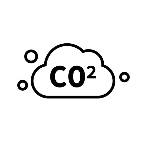 Co2 Emission Icon Carbon Dioxide Editable Vector — Stock Vector