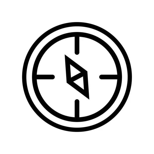 Einfaches Kompass Symbol Navigationspunkt Für Die Richtung Editierbarer Vektor — Stockvektor