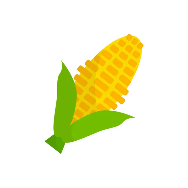 Flat Design Corn Icon Editable Vector — Stock Vector