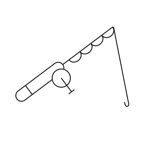 Значок Удочки Рыболовный Инструмент Редактируемый Вектор — стоковый вектор