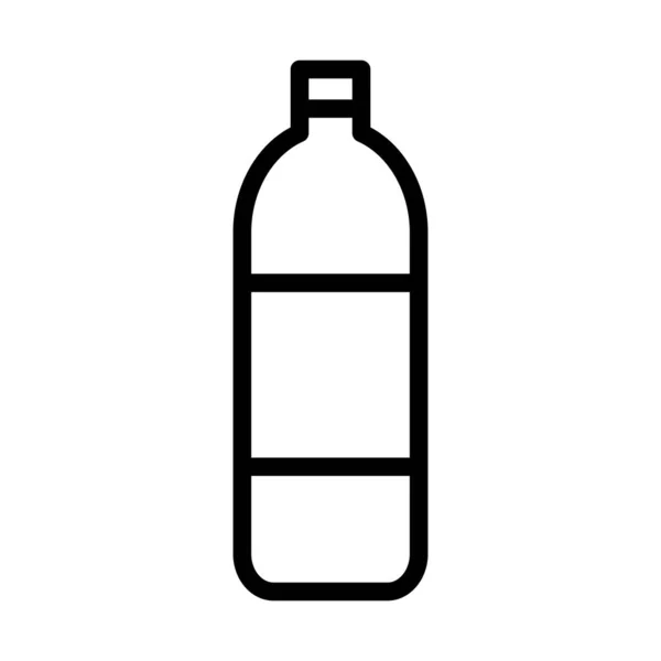 简单的塑料瓶图标 喝吧可编辑矢量 — 图库矢量图片