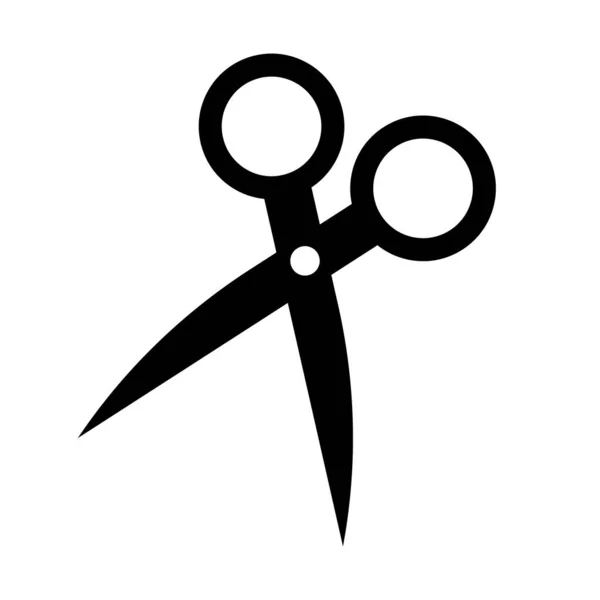 Scissors Silhouette Icon Beauty Salon Stationery Editable Vector — Stock Vector