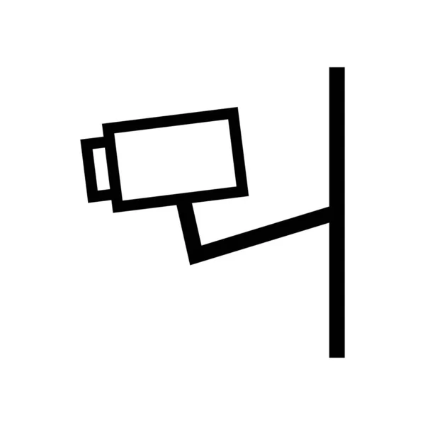 Einfaches Cctv Symbol Einer Wand Montiert Editierbarer Vektor — Stockvektor