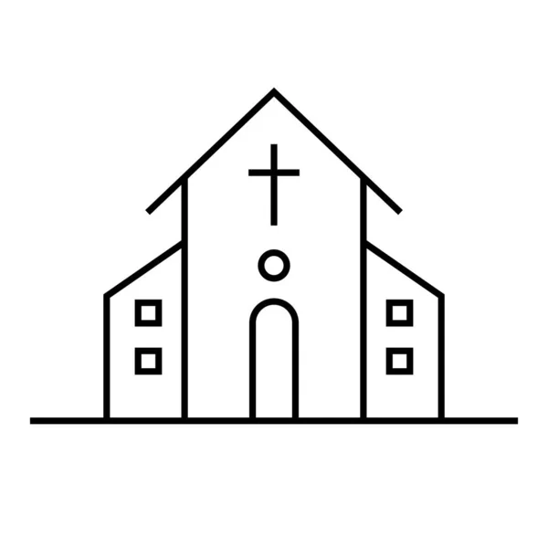 Church Building Icon Chapel Building Religion Editable Vector — Stock Vector
