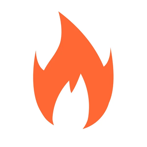 Narancssárga Láng Ikon Tűz Ikon Vágható Vektor — Stock Vector