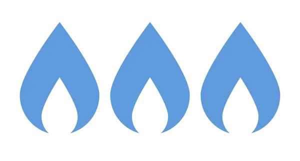 Estufa Gas Azul Icono Fuego Vector Editable — Archivo Imágenes Vectoriales