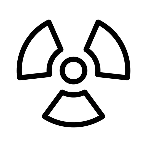 Símbolo Peligro Radiactivo Simple Icono Nuclear Vector Editable — Vector de stock