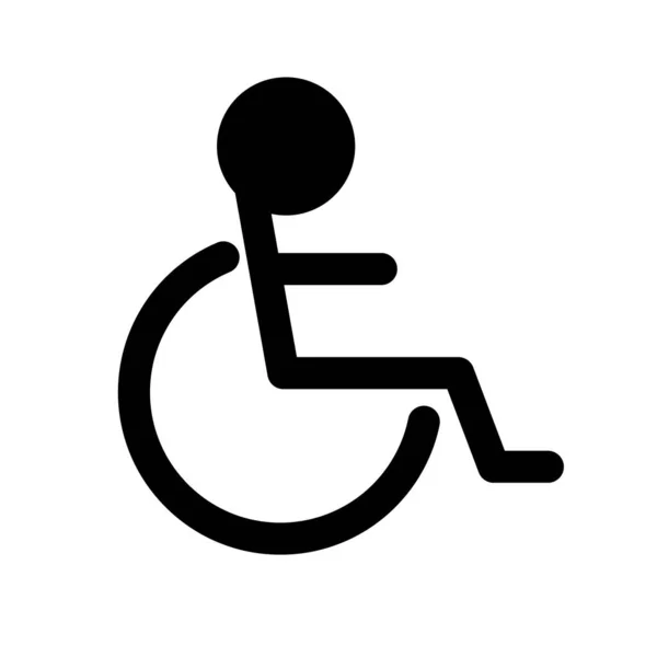 Πινακίδα Αναπηρικής Πολυθρόνας Σημάδι Αναπηρίας Επεξεργάσιμο Διάνυσμα — Διανυσματικό Αρχείο