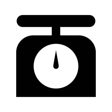 Siyah denge ölçekli siluet simgesi. Düzenlenebilir vektör.