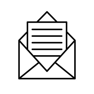 Açılıştan sonra e- posta ve belge simgeleri. Düzenlenebilir vektör.