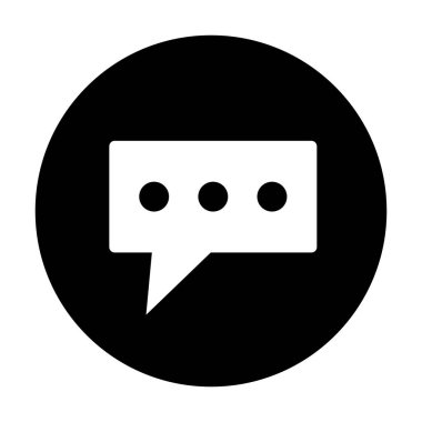 Konuşma balonu silueti simgesi. Konuş ve sohbet ikonu. Düzenlenebilir vektör.