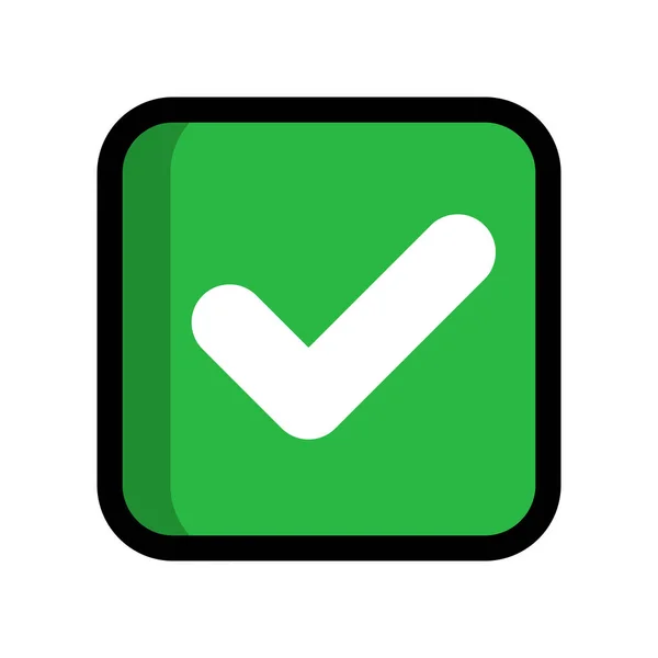 Зеленый Флажок Входная Коробка Выбор Редактируемый Вектор — стоковый вектор
