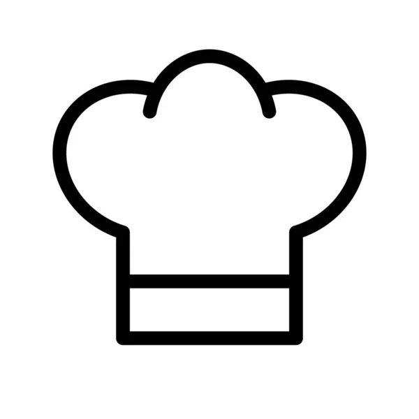 Ícone Chapéu Chef Simples Chefe Restaurante Vetor Editável — Vetor de Stock