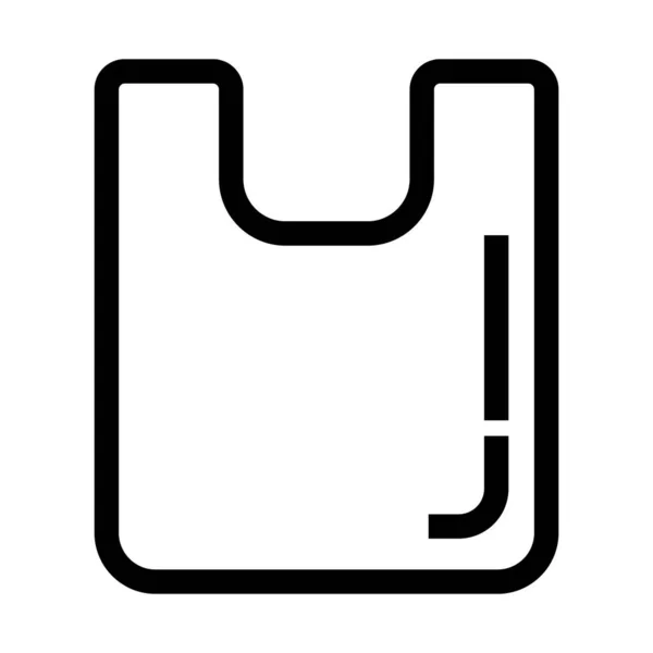 Icono Bolsa Plástico Bolsa Basura Vector Editable — Archivo Imágenes Vectoriales
