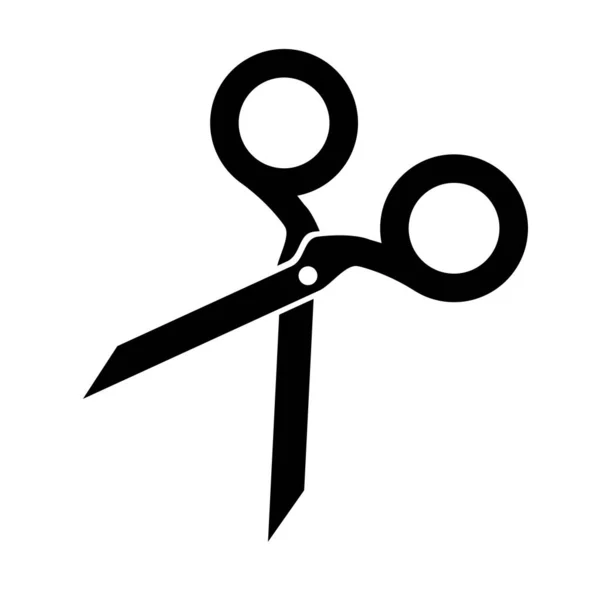 Scissors Silhouette Icon Cutting Tool Editable Vector — Vector de stock
