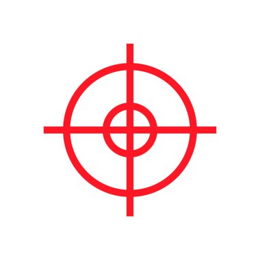 Kırmızı nişan ikonu. Hedef ve keskin nişancı. Düzenlenebilir vektör.