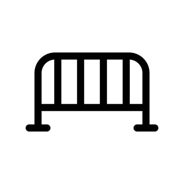 Demir çit siluet ikonu. Düzenlenebilir vektör.