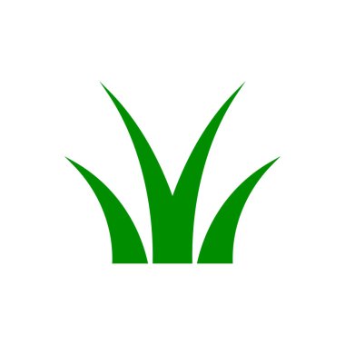 Yeşil çimen ikonu. Bitkiler. Düzenlenebilir vektör.