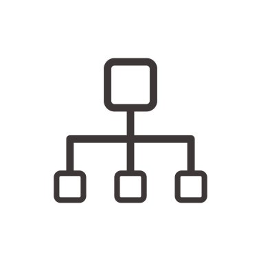 Basit bir organizasyon ikonu. Yapı. Düzenlenebilir vektör.