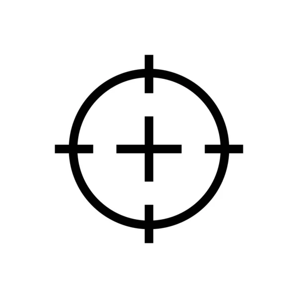 Gun Aim Icon Alvo Alvo Vetor Editável — Vetor de Stock