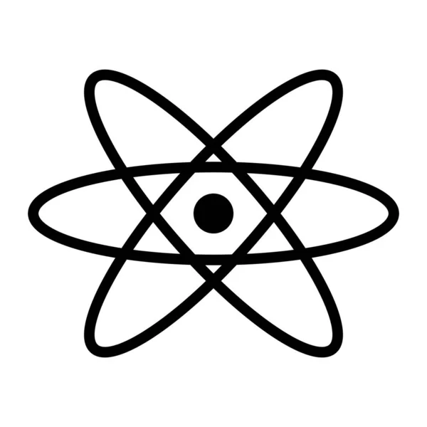Atomová Ikona Jádro Elektrony Experiment Upravitelný Vektor — Stockový vektor