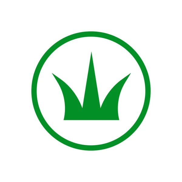 Okrągła Zielona Ikona Wektor Edytowalny — Wektor stockowy