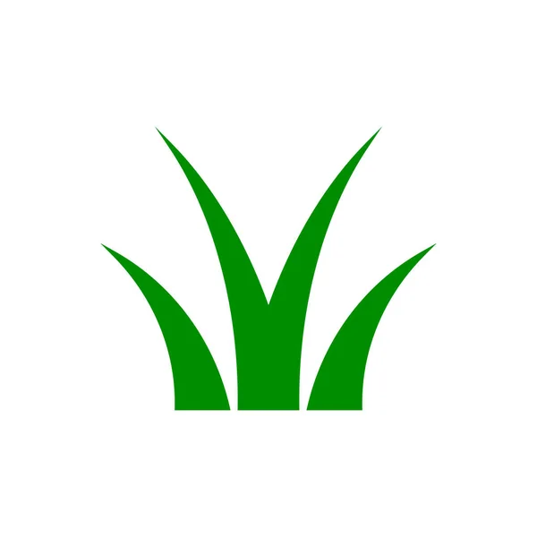 Ikona Zelené Trávy Rostliny Upravitelný Vektor — Stockový vektor