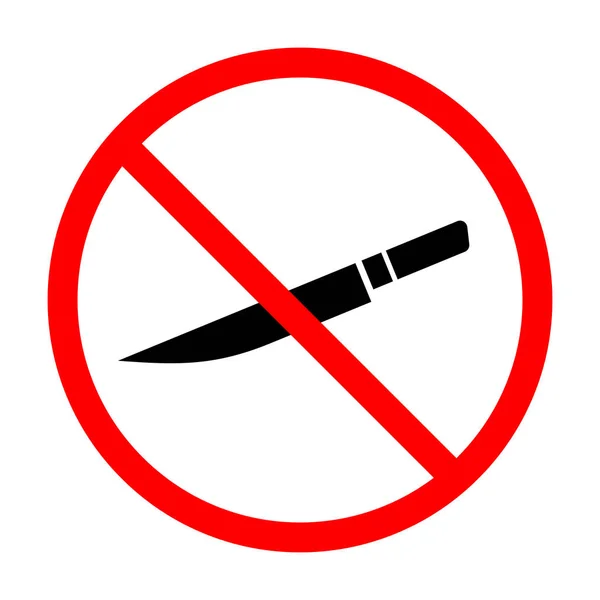 stock vector Knife use strictly prohibited icon. Editable vector.